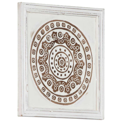 Kunst Decoratie 2 pcs Bruin en wit 40 x 40 x 1,5 cm