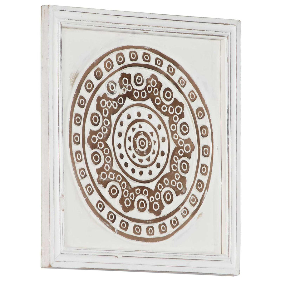 Kunst Decoratie 2 pcs Bruin en wit 40 x 40 x 1,5 cm