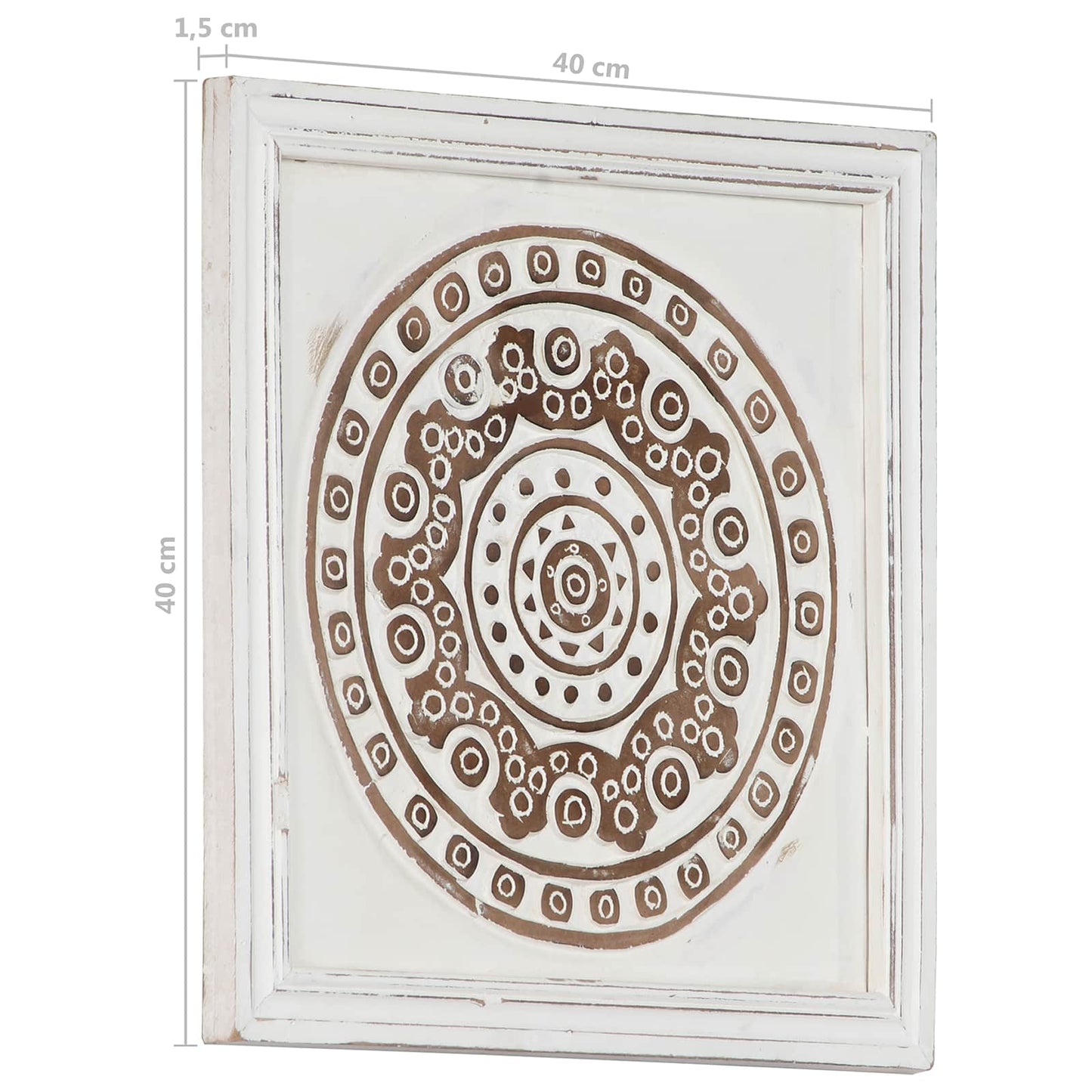 Kunst Decoratie 2 pcs Bruin en wit 40 x 40 x 1,5 cm