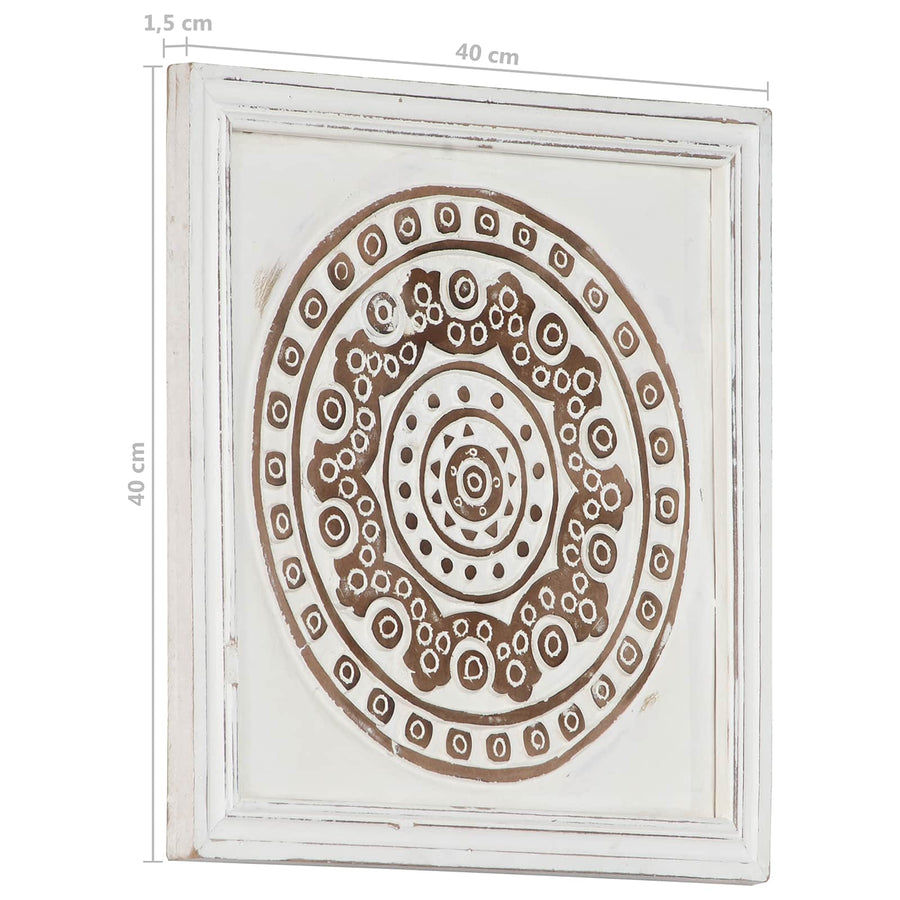 Kunst Decoratie 2 pcs Bruin en wit 40 x 40 x 1,5 cm