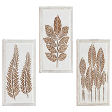 Kunst Decoratie 3 pcs Bruin en wit 40 x 40 x 1,5 cm