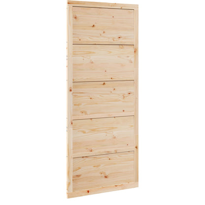 Schuifdeur Naturel 100 x 2,5 x 208 cm Massief grenenhout