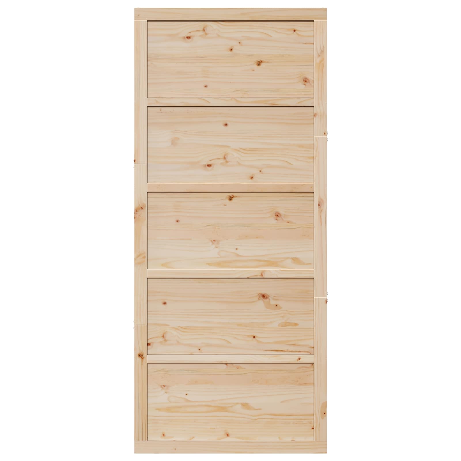 Schuifdeur Naturel 100 x 2,5 x 208 cm Massief grenenhout