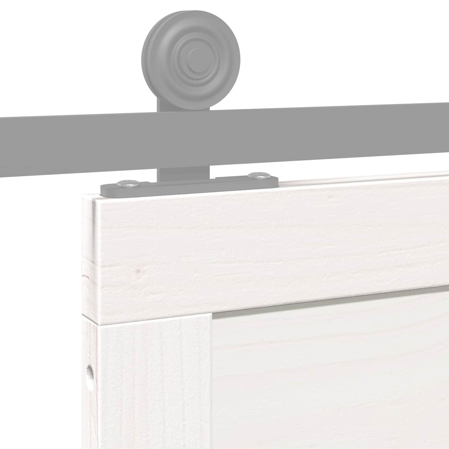 Schuifdeur Wit 100 x 2,5 x 208 cm Massief grenenhout