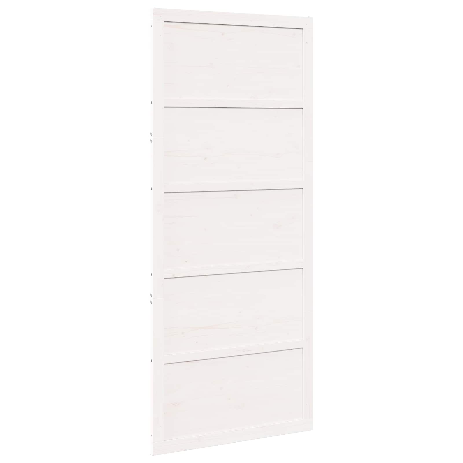Schuifdeur Wit 100 x 2,5 x 208 cm Massief grenenhout