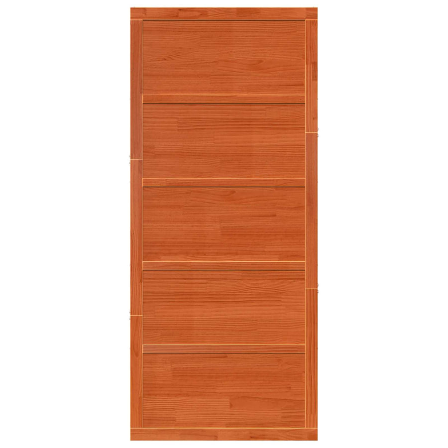 Schuifdeur Wasbruin 100 x 2,5 x 208 cm Massief grenenhout