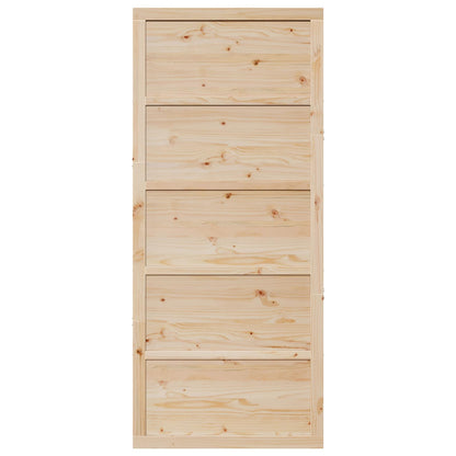 Schuifdeur Naturel 90 x 2,5 x 208 cm Massief grenenhout
