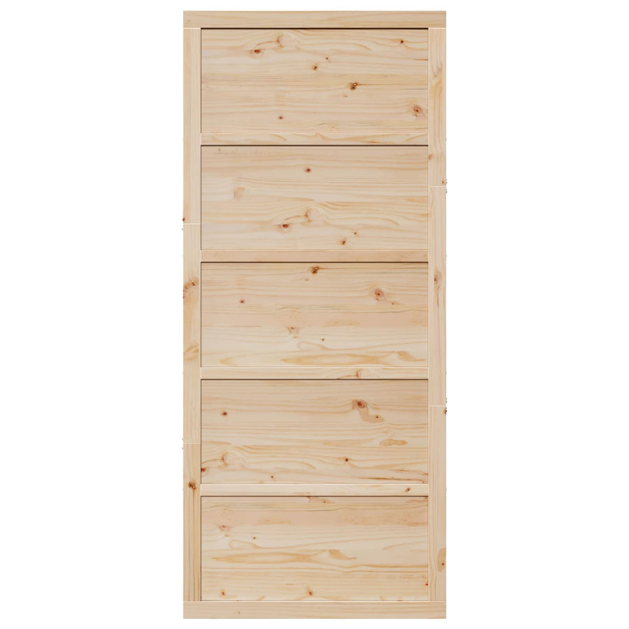 Schuifdeur Naturel 90 x 2,5 x 208 cm Massief grenenhout