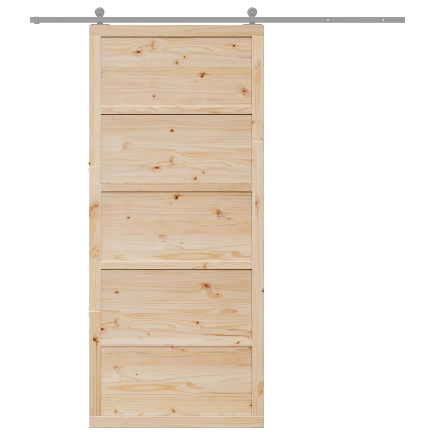 Schuifdeur Naturel 90 x 2,5 x 208 cm Massief grenenhout
