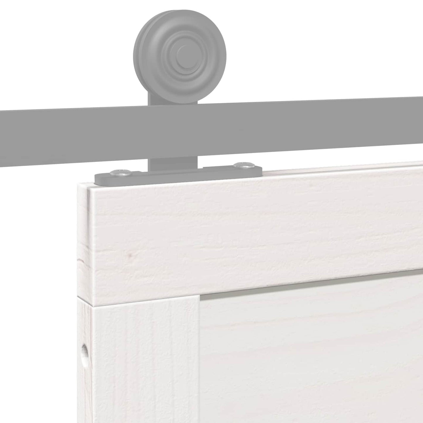Schuifdeur Wit 90 x 2,5 x 208 cm Massief grenenhout