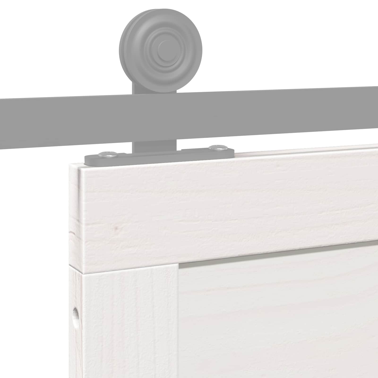 Schuifdeur Wit 90 x 2,5 x 208 cm Massief grenenhout