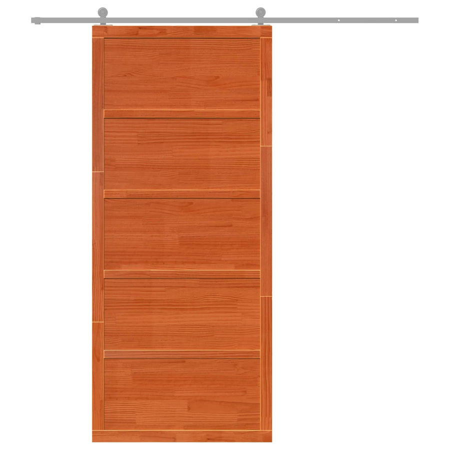 Schuifdeur Wasbruin 90 x 2,5 x 208 cm Massief grenenhout