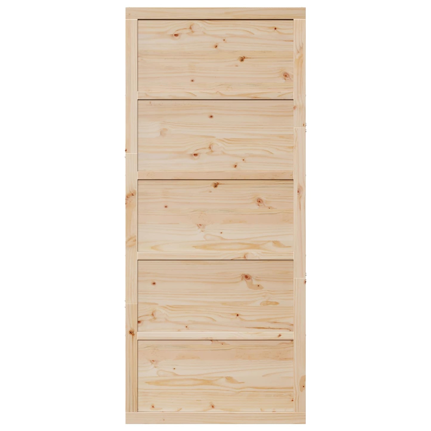 Schuifdeur Naturel 80 x 2,5 x 208 cm Massief grenenhout