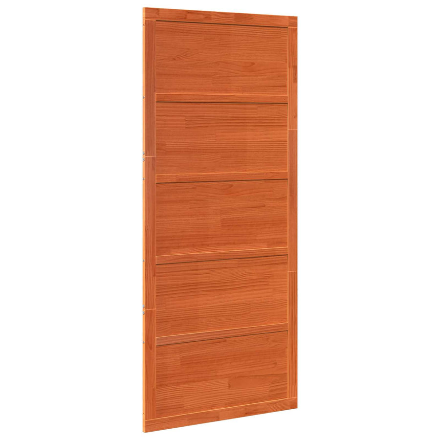 Schuifdeur Wasbruin 80 x 2,5 x 208 cm Massief grenenhout