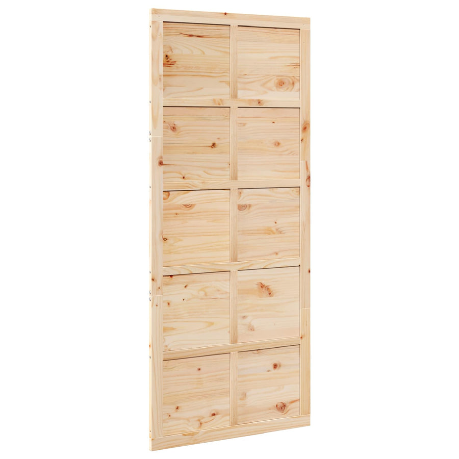 Schuifdeur Naturel 100 x 2,5 x 208 cm Massief grenenhout