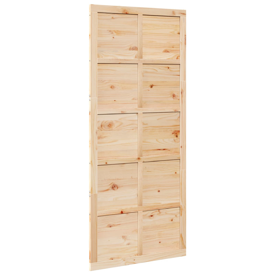 Schuifdeur Naturel 100 x 2,5 x 208 cm Massief grenenhout