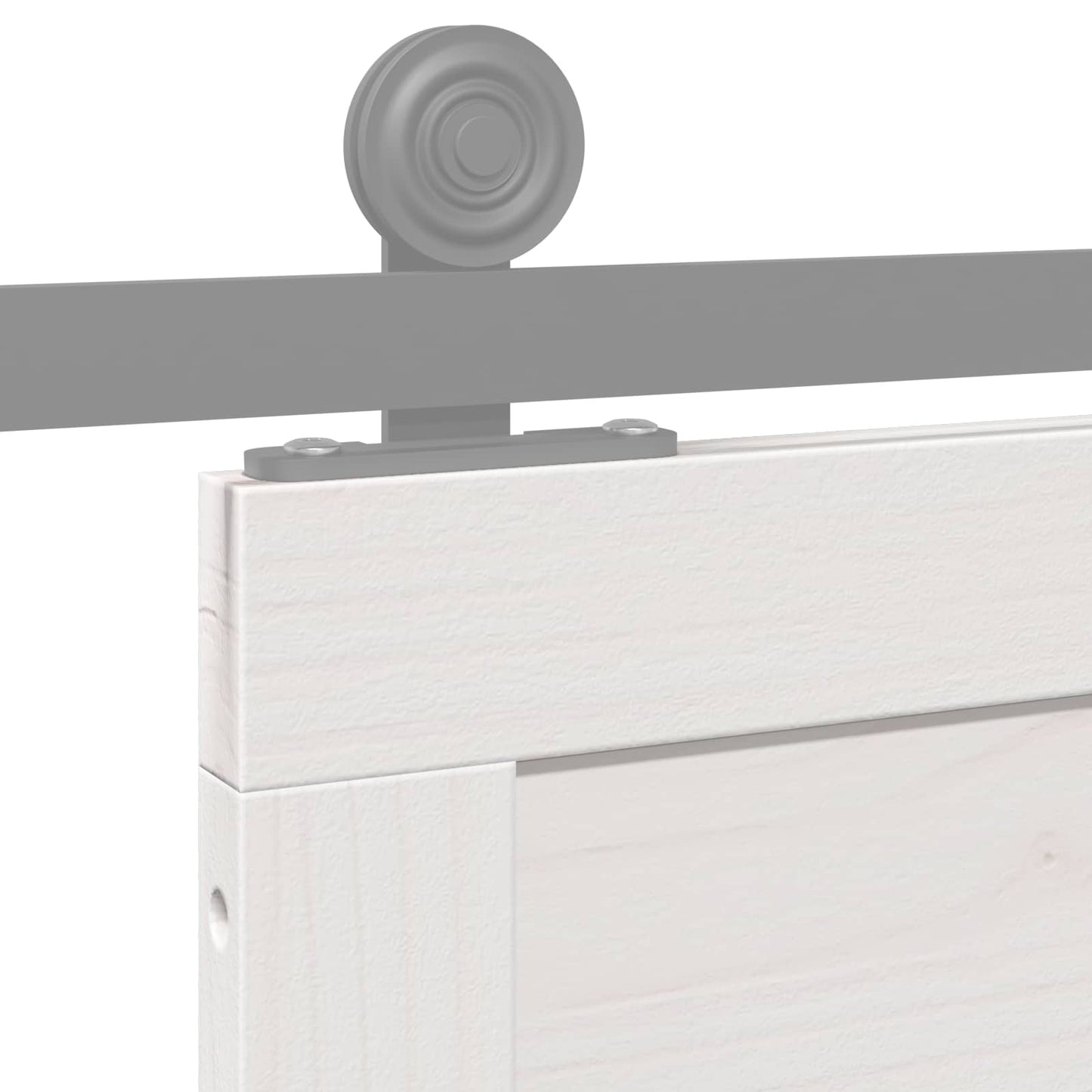 Schuifdeur Wit 100 x 2,5 x 208 cm Massief grenenhout