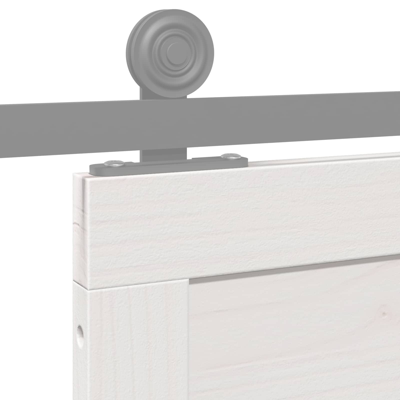 Schuifdeur Wit 100 x 2,5 x 208 cm Massief grenenhout