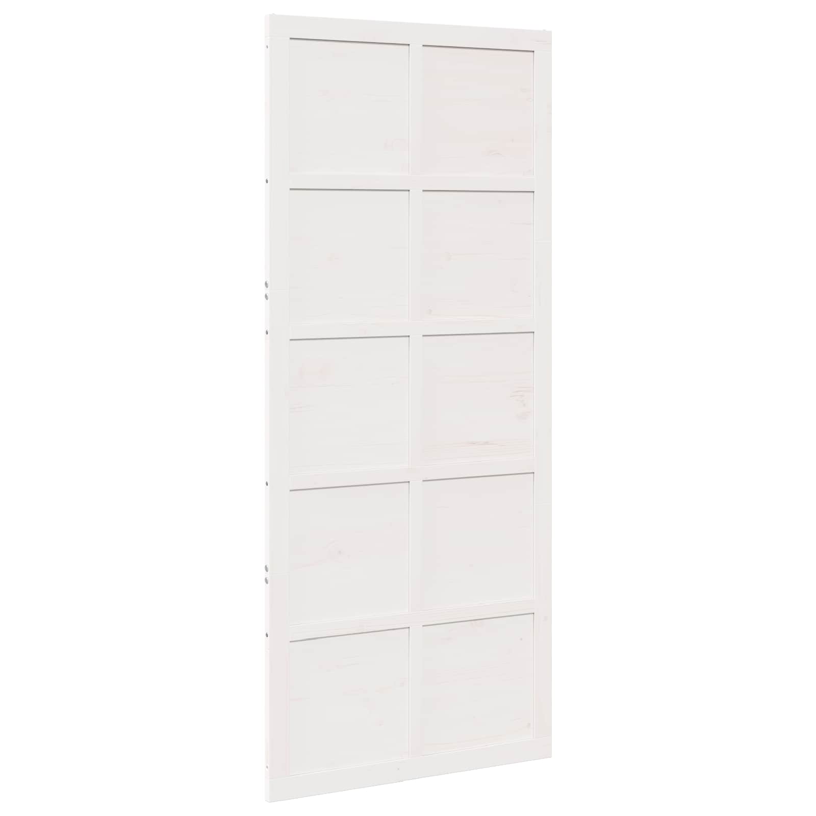 Schuifdeur Wit 100 x 2,5 x 208 cm Massief grenenhout