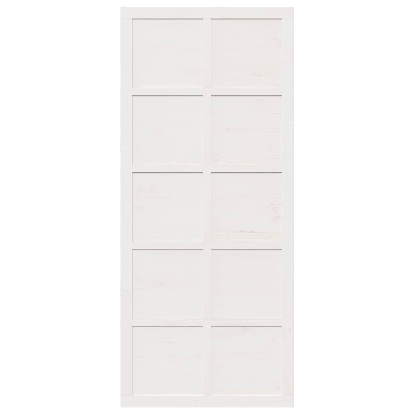 Schuifdeur Wit 100 x 2,5 x 208 cm Massief grenenhout