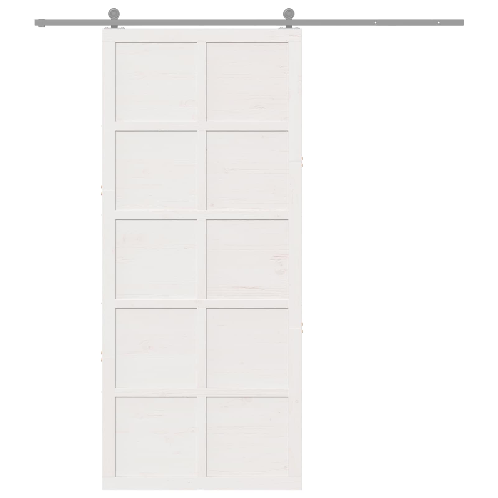 Schuifdeur Wit 100 x 2,5 x 208 cm Massief grenenhout