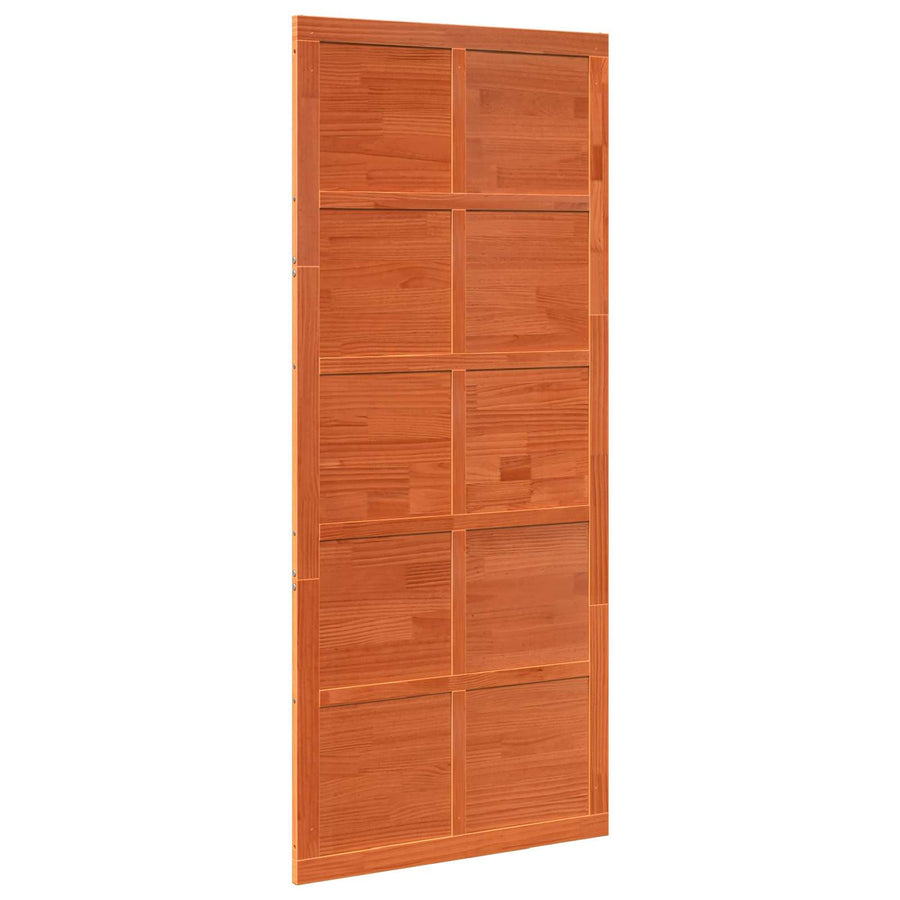 Schuifdeur Wasbruin 90 x 2,5 x 208 cm Massief grenenhout