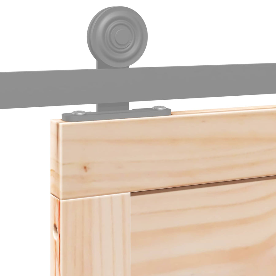 Schuifdeur Naturel 80 x 2,5 x 208 cm Massief grenenhout