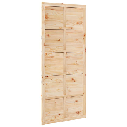 Schuifdeur Naturel 80 x 2,5 x 208 cm Massief grenenhout