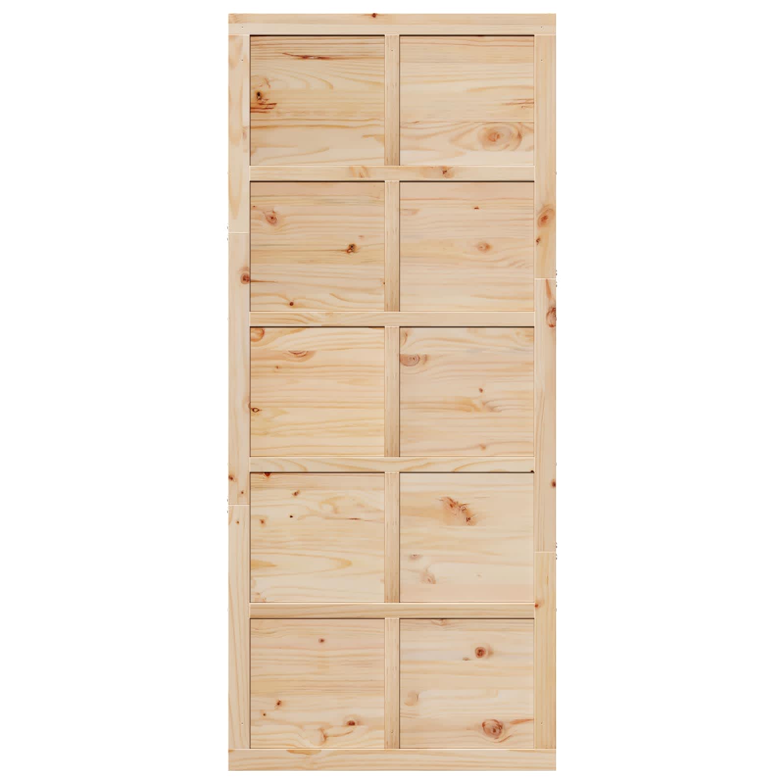Schuifdeur Naturel 80 x 2,5 x 208 cm Massief grenenhout
