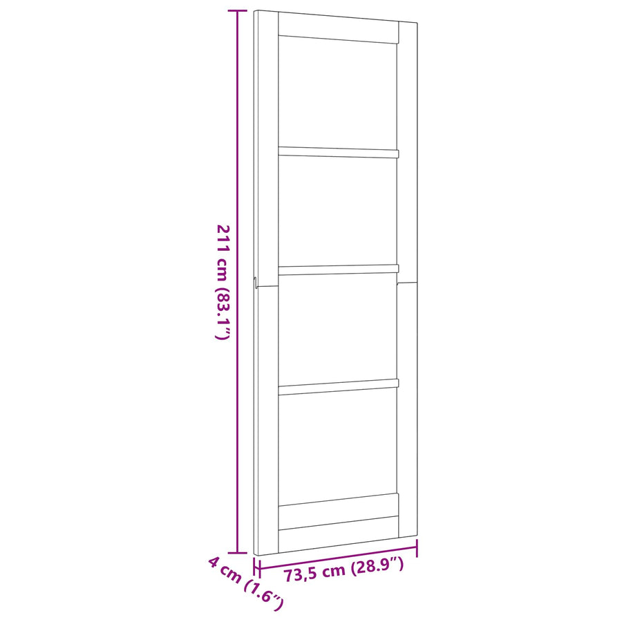 Binnendeur Naturel 73,5 x 211 cm Multiplex