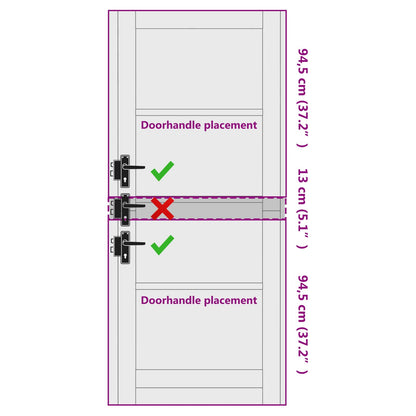 Binnendeur Wit 83 x 202 cm Multiplex