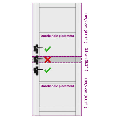 Binnendeur Wit 83 x 232 cm Multiplex