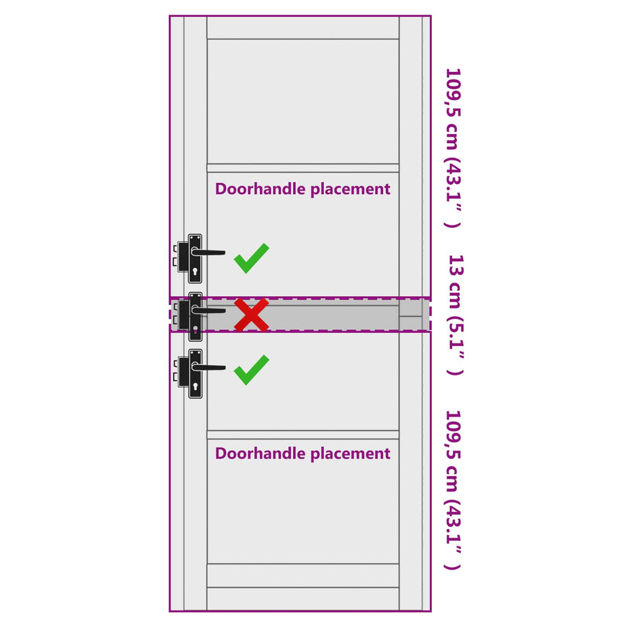Binnendeur Wit 83 x 232 cm Multiplex