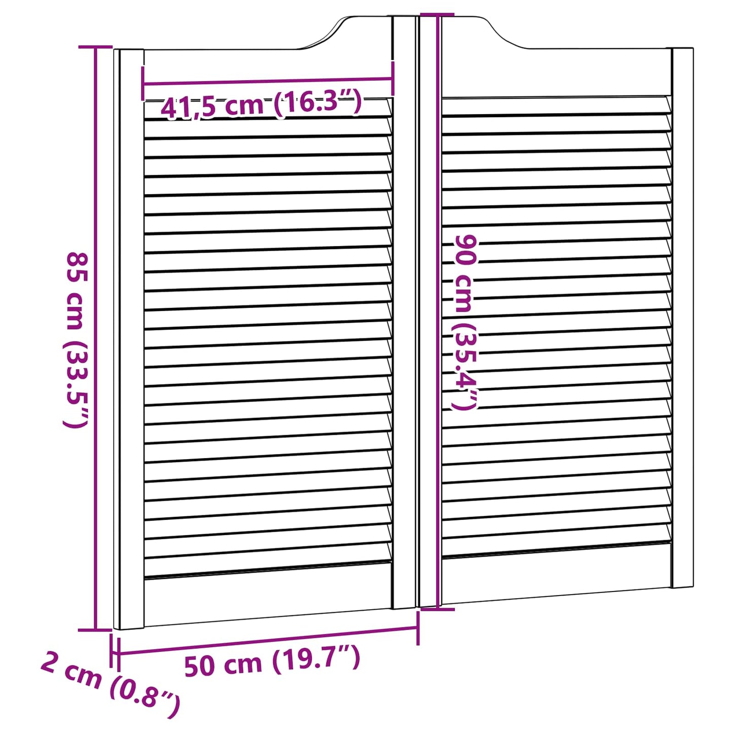 Schuifdeuren 2 pcs Naturel Massief grenenhout
