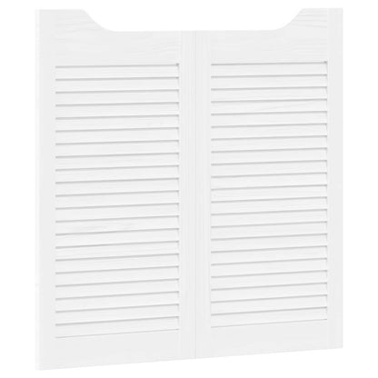 Schuifdeuren 2 pcs Wit Massief grenenhout