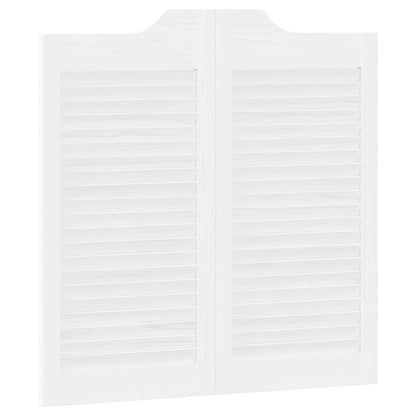 Schuifdeuren 2 pcs Wit Massief grenenhout
