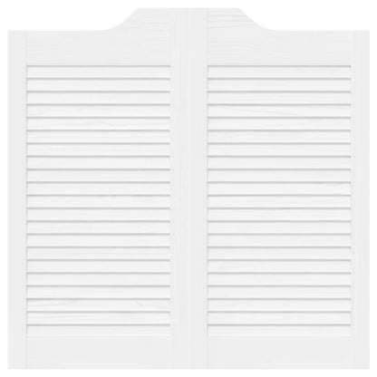 Schuifdeuren 2 pcs Wit Massief grenenhout