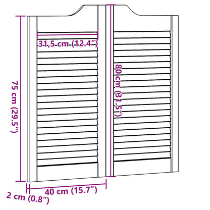 Schuifdeuren 2 pcs Wit Massief grenenhout
