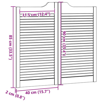 Schuifdeuren Wit 90 x 40 cm Massief grenenhout
