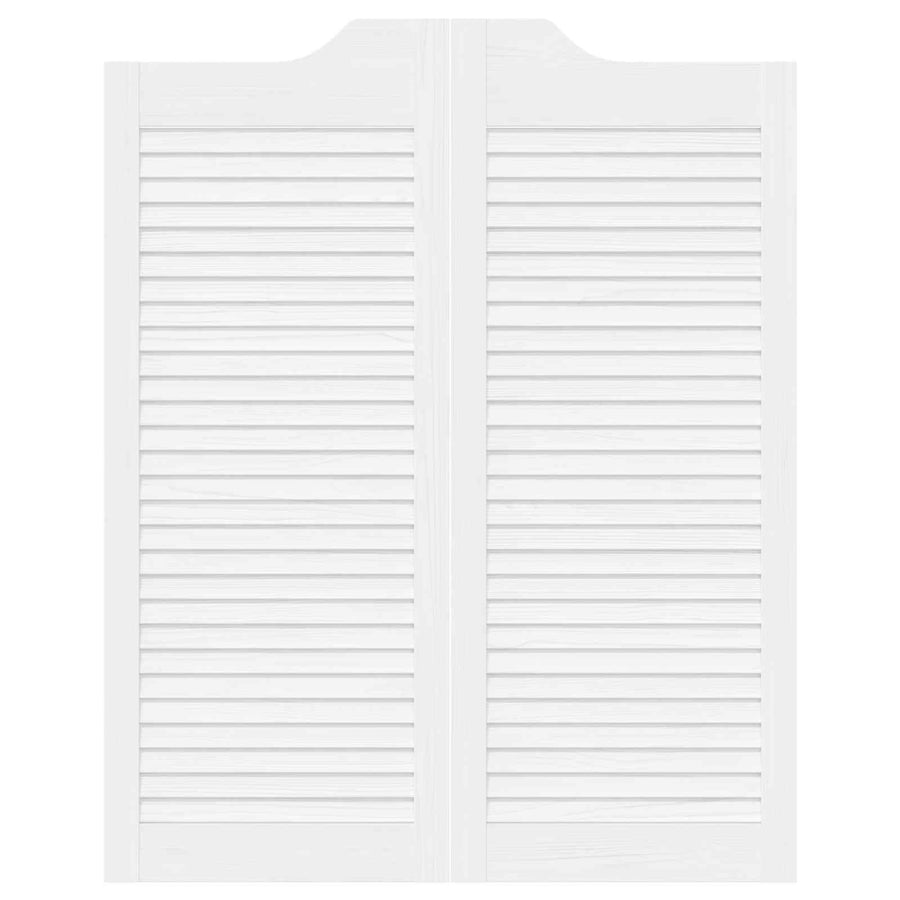 Schuifdeuren 2 pcs Wit Massief grenenhout