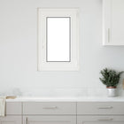 Kelderraam 50x75 cm wit PVC glas