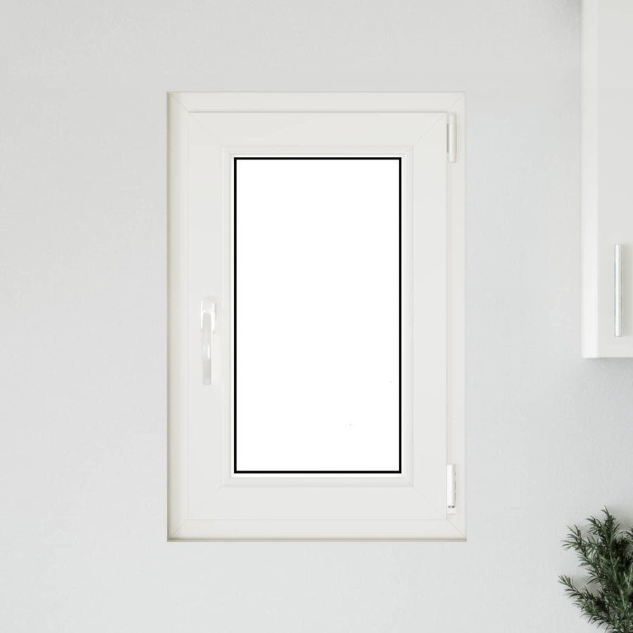 Kelderraam RISOR Wit 50 x 75 cm PVC en glas