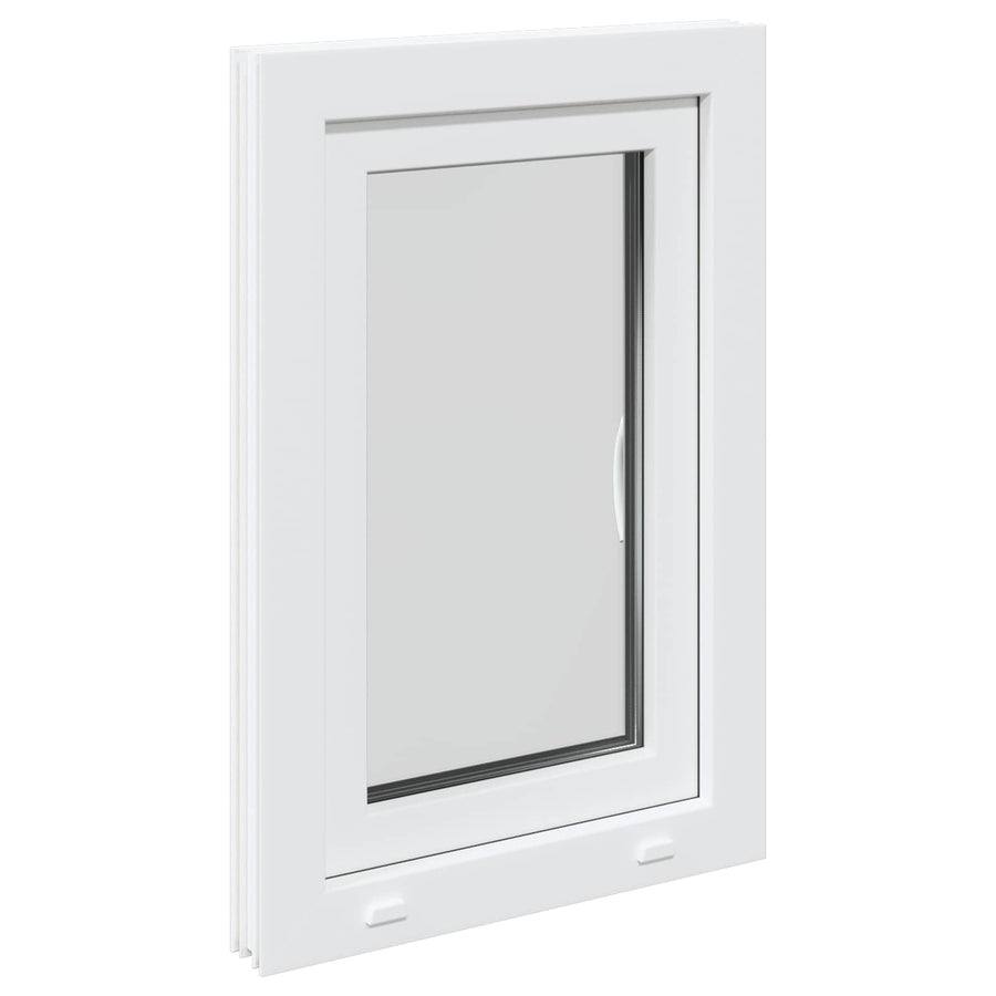 Kelderraam RISOR Wit 50 x 75 cm PVC en glas