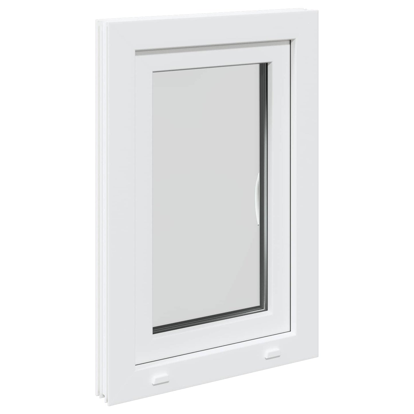 Kelderraam RISOR Wit 50 x 75 cm PVC en glas