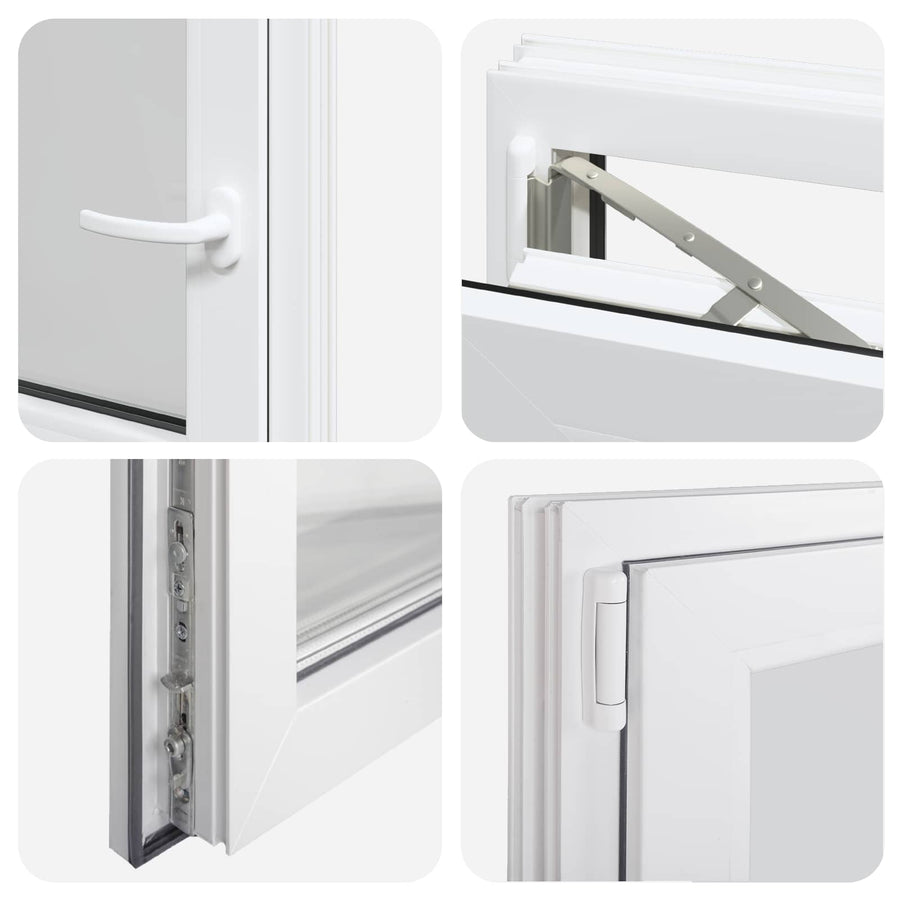 Kelderraam RISOR Wit 60 x 60 cm PVC en glas