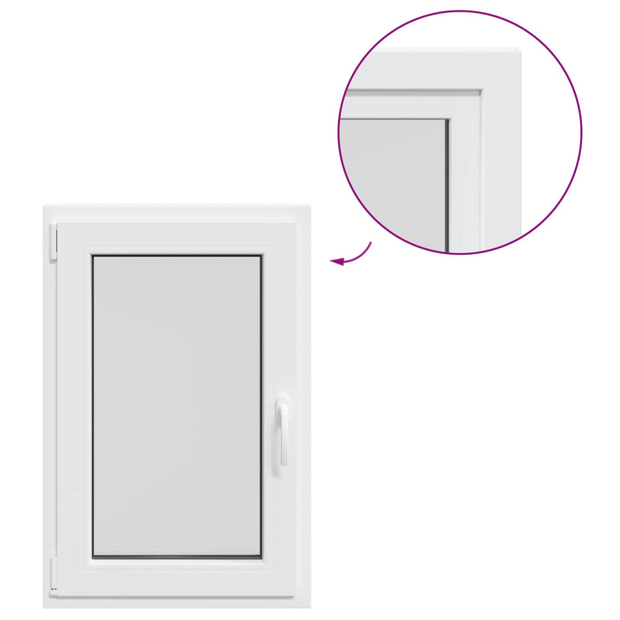 Kelderraam RISOR Wit 60 x 80 cm PVC en glas