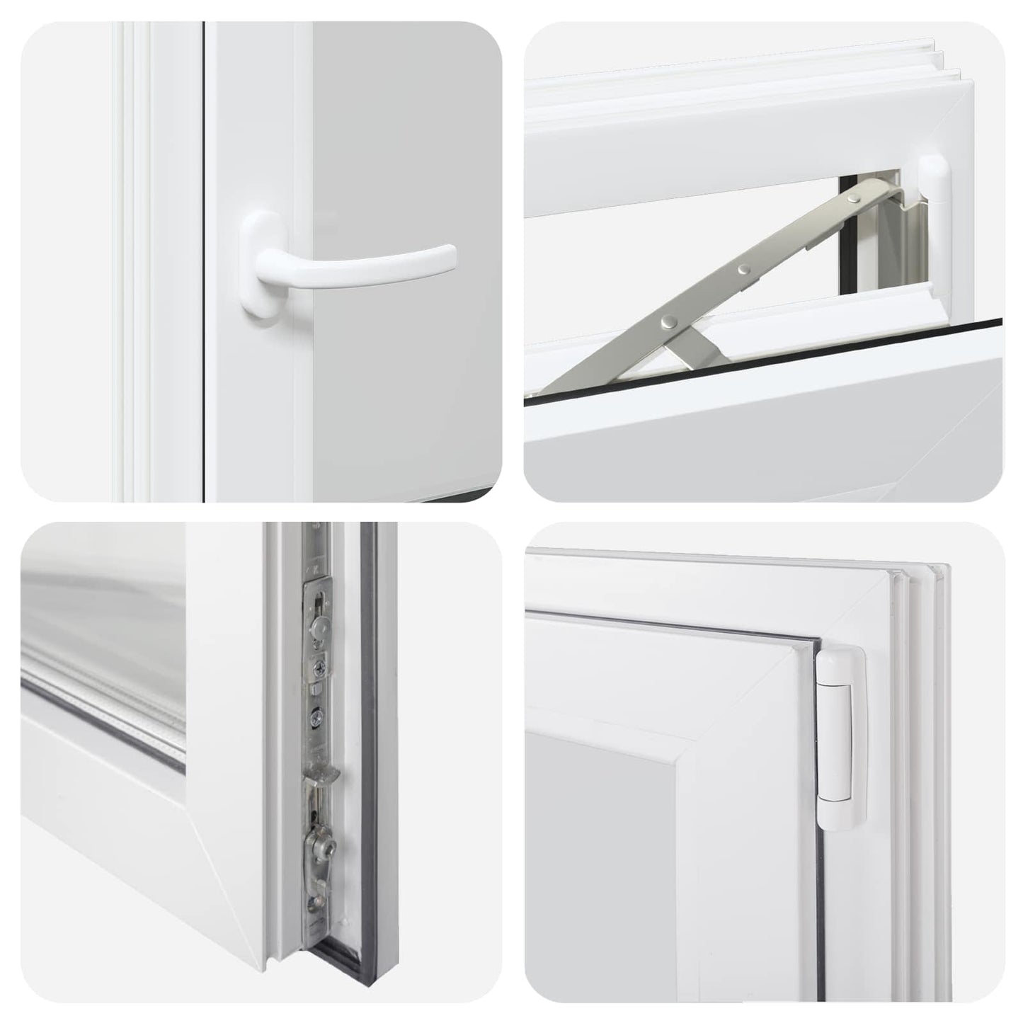 Kelderraam RISOR Wit 60 x 90 cm PVC en glas