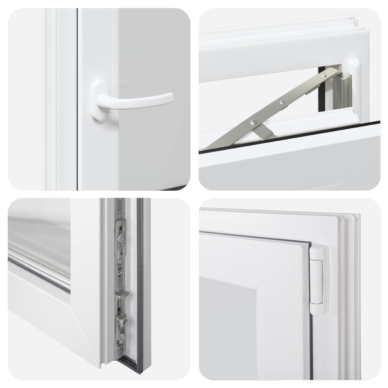 Kelderraam RISOR Wit 60 x 90 cm PVC en glas