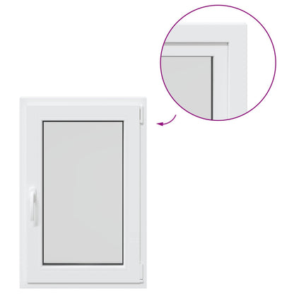 Kelderraam RISOR Wit 60 x 90 cm PVC en glas