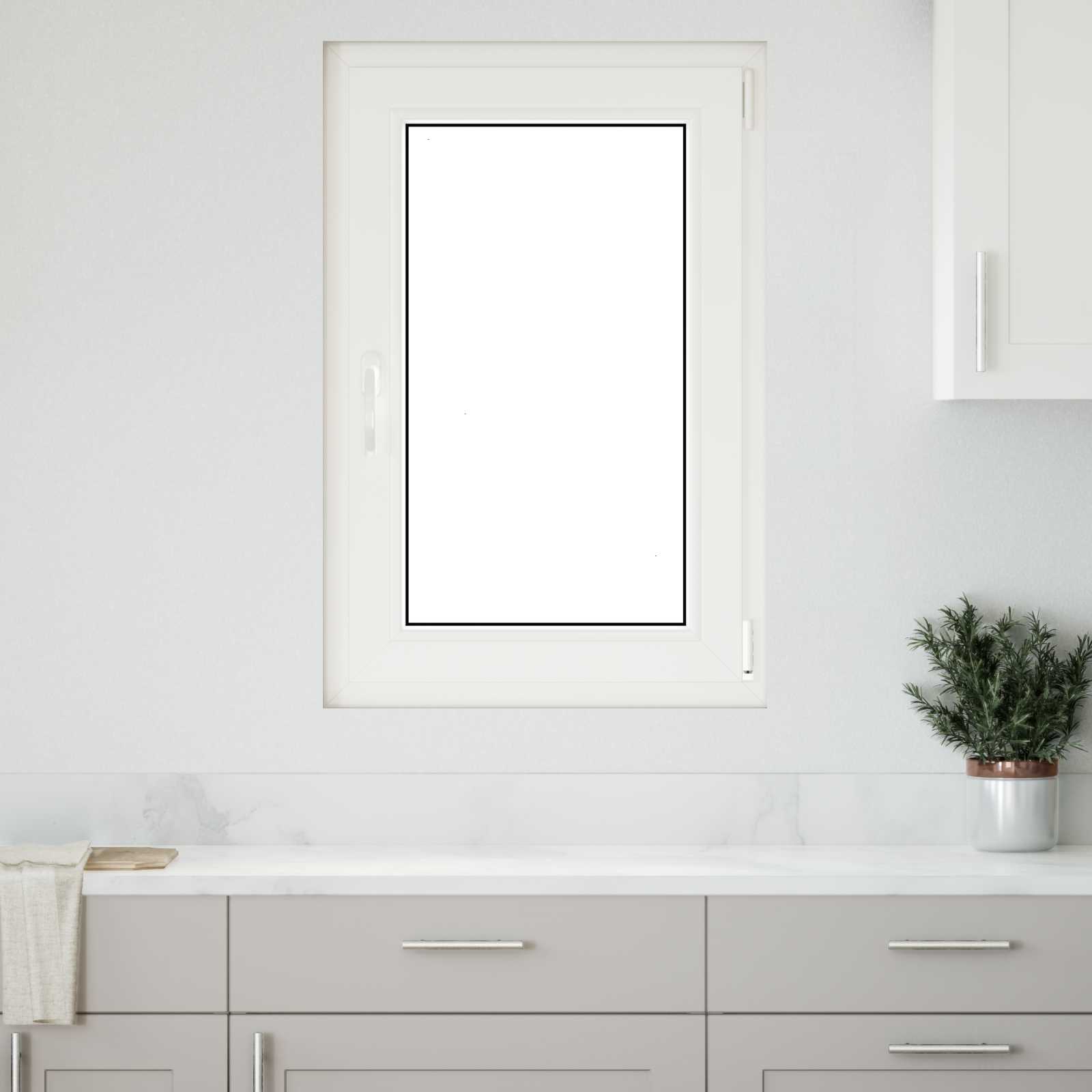 Kelderraam RISOR Wit 60 x 90 cm PVC en glas
